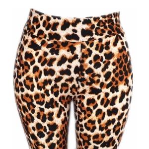 Animal Print  Peachskin Leggings One Size